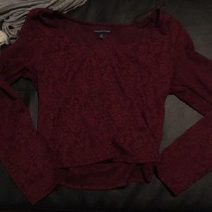 long sleeve crop top